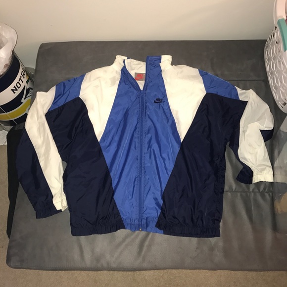 vintage nike windbreaker blue